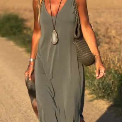 Robe Solstice – Femme sexy à bretelles et col en V