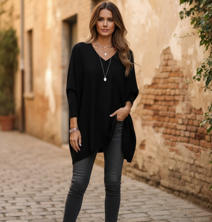 Chemise Tricotée Longue Élégance