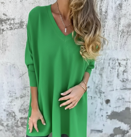 Chemise Tricotée Longue Élégance