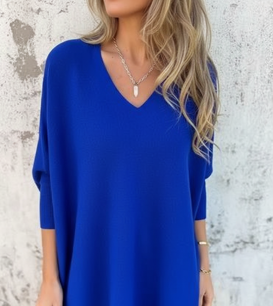 Chemise Tricotée Longue Élégance